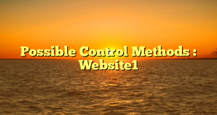 Possible Control Methods : Website1