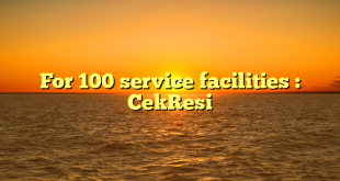 For 100 service facilities : CekResi