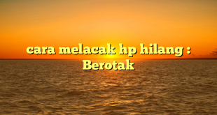 cara melacak hp hilang : Berotak