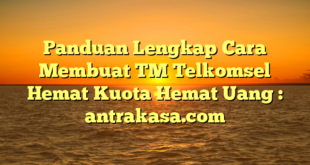 Panduan Lengkap Cara Membuat TM Telkomsel Hemat Kuota Hemat Uang : antrakasa.com