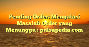 Pending Order: Mengatasi Masalah Order yang Menunggu : pulsapedia.com